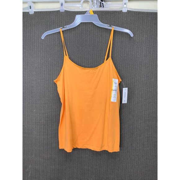 Time And Tru Woman's Size L (12-14) Orange Tank Top Cami Adjustable Straps - Picture 6 of 7